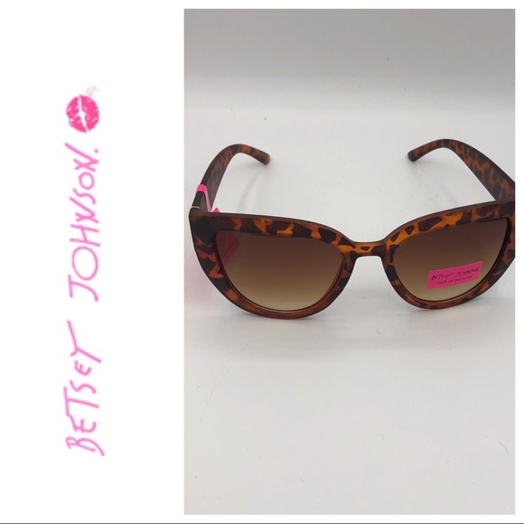 NEW BETSEY JOHNSON LEOPARD SUNGLASSES - Picture 3 of 7